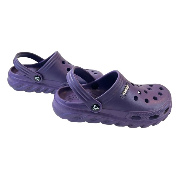 Amoji Clogs Mules Size 240 or Women’s Size 8 Purple - Picture 4 of 7